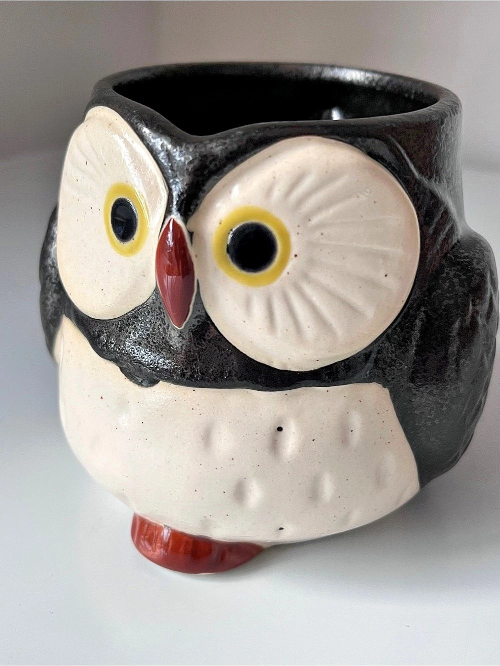 Kotobuki Japan Ceramic Midnight Owl Mug 3D Sculpted